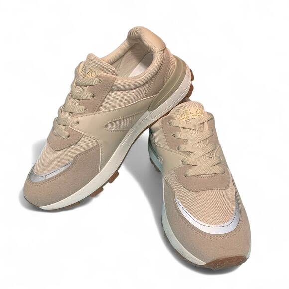 Racheal Zoe Sophie Tan & Cream Lace-Up Sneakers Size 9 - Picture 6 of 9